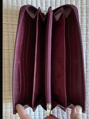 Longchamp Leather Zip Around Wallet